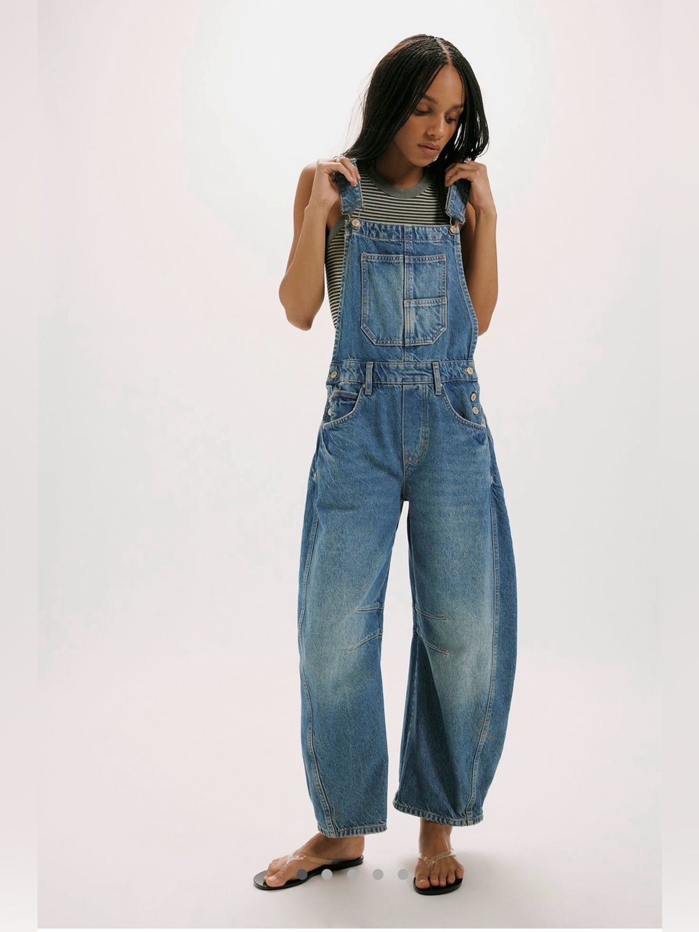 We The Free GOOD LUCK BARREL OVERALLS